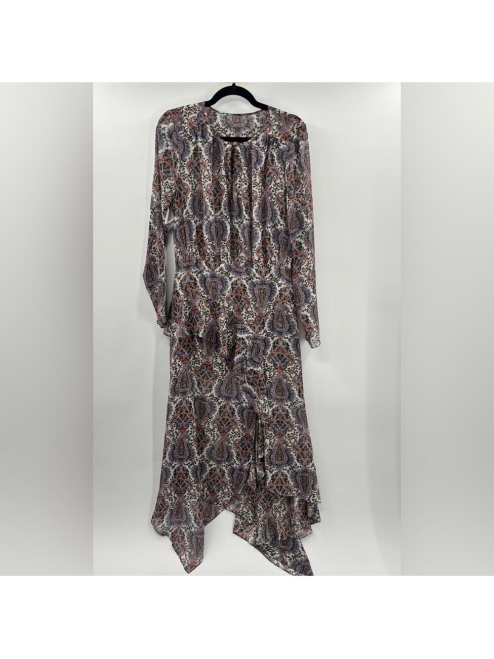 Veronica Beard Paisley Maxi Dress in Navy, Brown, Cream 🌹